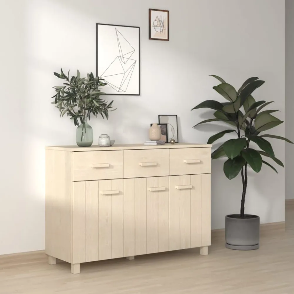 FinePRICE Sivupöytä Hamar 113x40x80cm, mänty, eri värejä Clearance