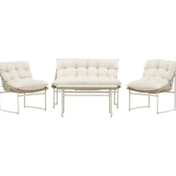 Venture Home Sohvaryhmä Tina, 2-istuttava sohva + 2 lepotuolia + sohvapöytä, beige Best