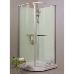 Suihkukaappi Ocean 90R 900x900 mm valkoinen lasi - Noro Best