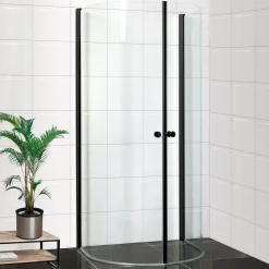 Bathlife Suihkunurkka Mitt 1900x930x780 mm musta/kirkas lasi