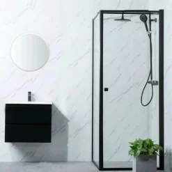 Suihkunurkka Profil, 700-1000mm, musta, eri kokoja - Bathlife Online