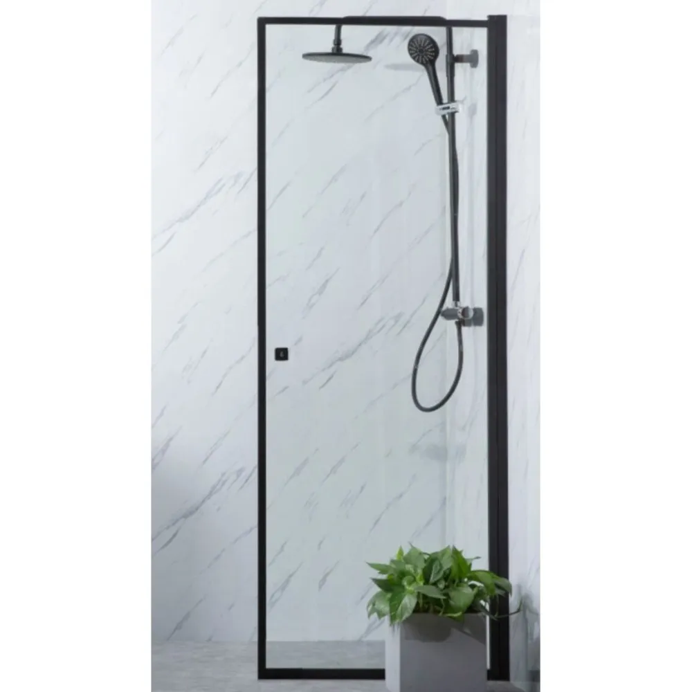 Bathlife Suihkuovi Profil 1000x2000 mm kirkas lasi musta Best