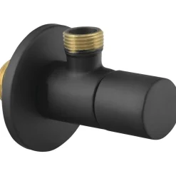 Sulkuventtiili , 1/2"x 3/8", pyöreä, mattamusta - Interia Discount