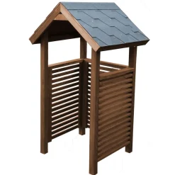 Tammiston puu Suunnikas jätekatos 84x84 cm ruskea 240 l astialle Best