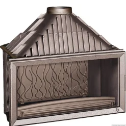 Takkasydän 1100 Grande Vision, 18 kW, harmaa/malmi, 215 kg - Invicta Sale