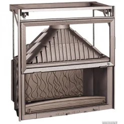 Takkasydän 1100 Grande Vision, ylös avautuva luukku, 18 kW, harmaa/malmi, 265 kg - Invicta New