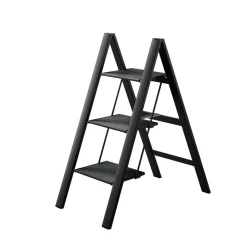 Hasegawa Taloustikas Lucano SlimStep, 3-askelmaa, alumiini, musta