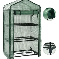 3-tasoinen minikasvihuone 69x49x125 cm - FinePRICE Clearance