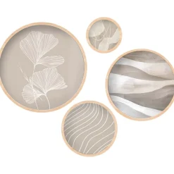 Taulusetti Harmony Circles, 4kpl, beige - Linento