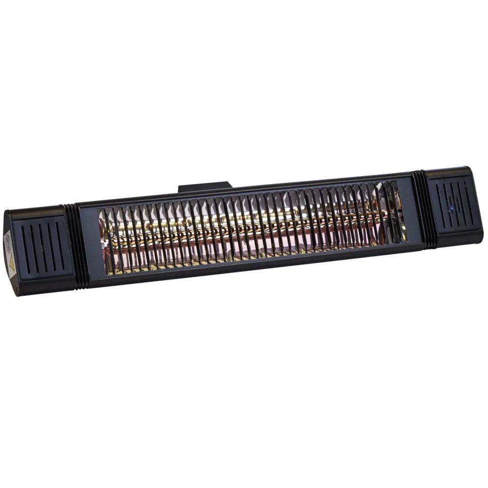 Terassilämmitin Eco Plus-line 2000W kaukosäädin musta - HEAT1