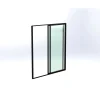 Keraplast Terassin lasiliukuovi 2-os. 2100x1945mm, kirkas/musta, sisäpuolinen nuppilukitus New