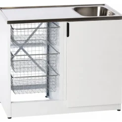 Tiskipöytä allaskaapilla TB 1000, 1 ovi, 900x1000x600 mm - Nimo Hot