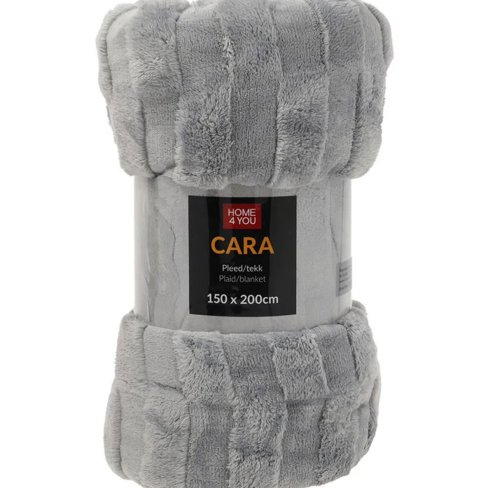 Torkkupeitto CARA 150x200 cm, harmaa - Home4you Outlet
