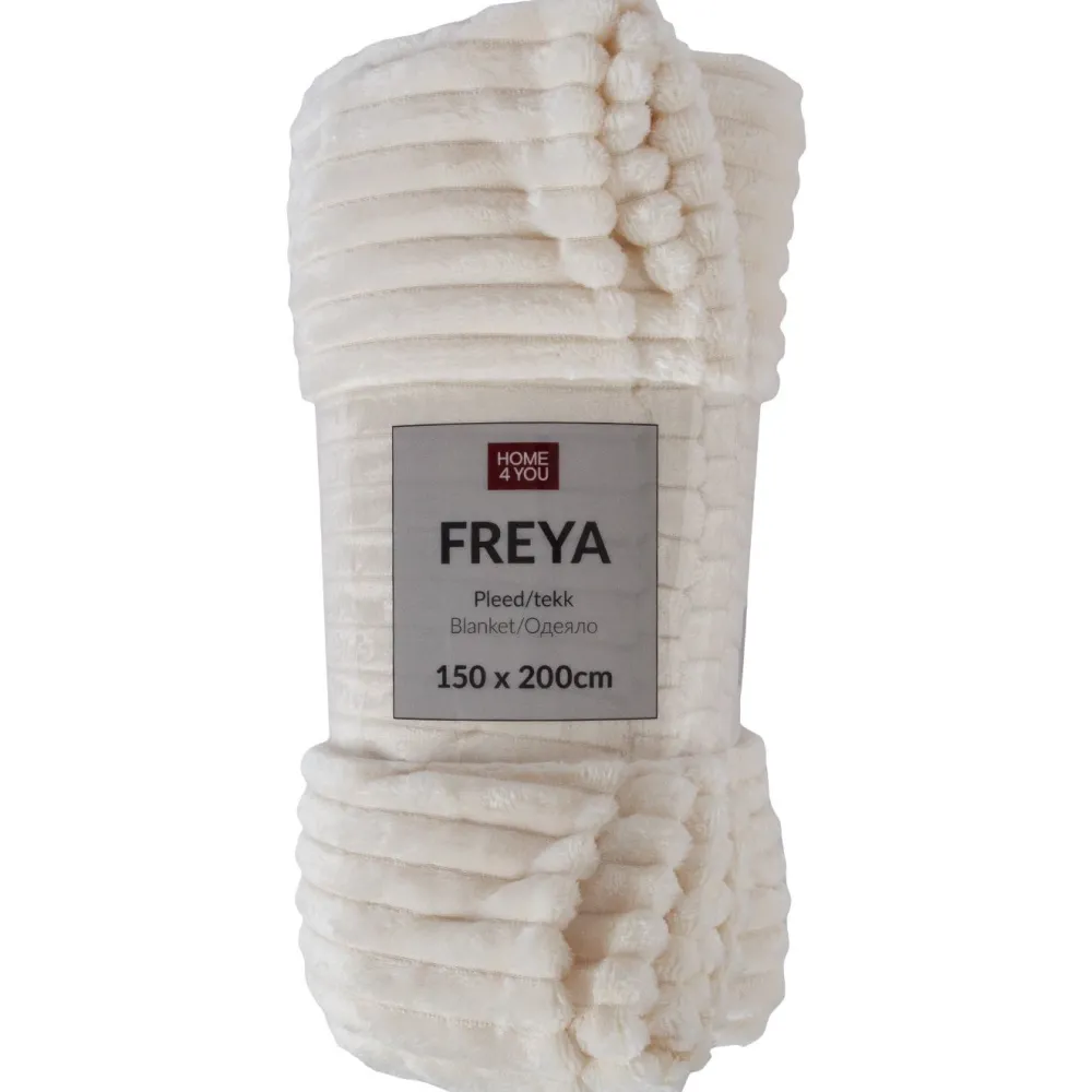 Torkkupeitto FREYA 150x200 cm, valkoinen - Home4you
