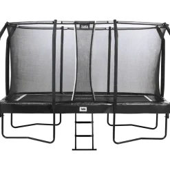Trampoliini First Class 244x427cm musta sis. turvaverkon portaat - Salta Discount