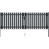 Tuplaovi pihaportti teräs 306x150 cm antrasiitti - FinePRICE Best