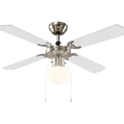Tuuletinvalaisin Edi Light Ø106.6cm E27 valkoinen/vaahtera, mattanikkeli - Eglo Best