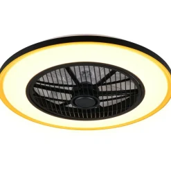 Tuuletinvalaisin LED Varpula musta/kulta - Trio Outlet