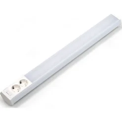 Työpistevalaisin Cindy Pro LED T8, kytkin, pistorasia, valkoinen, eri kokoja - M-Light Best