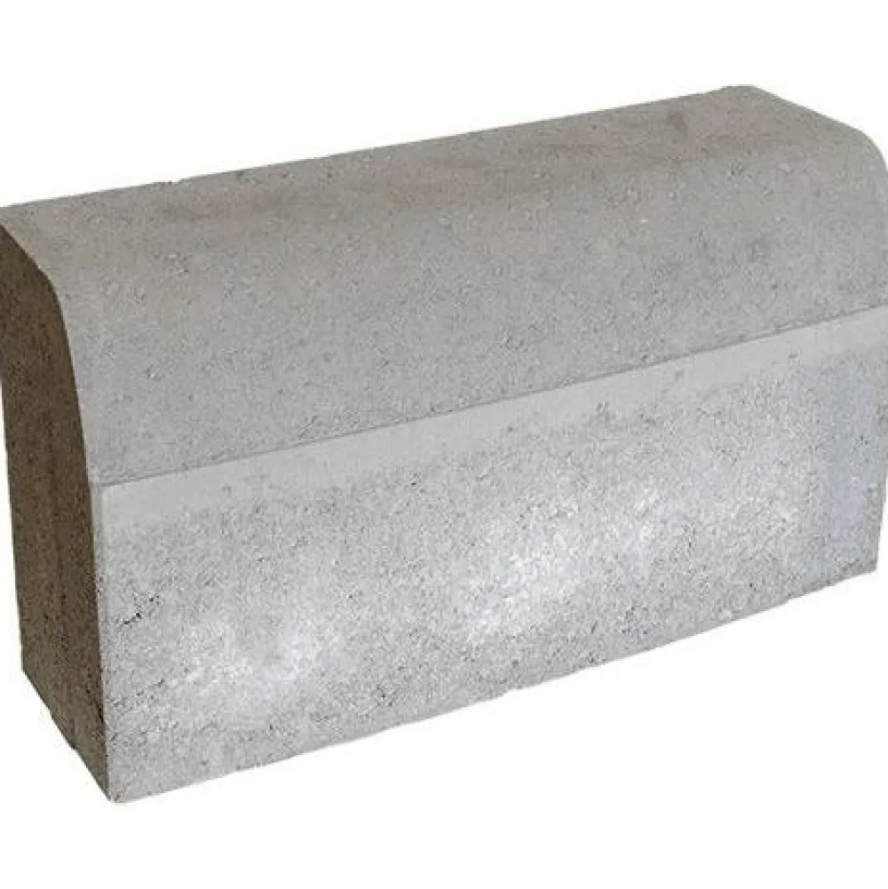 Upotettava reunakivi H4 kaarre R4500 kupera 560x170x300 mm sileä harmaa - Rudus