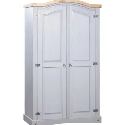 FinePRICE Vaatekaappi Meksikon mänty Corona-sarja 2 ovea harmaa 52cm Best