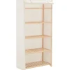 Vaatekaappi valkoinen 79cm kangas - FinePRICE New