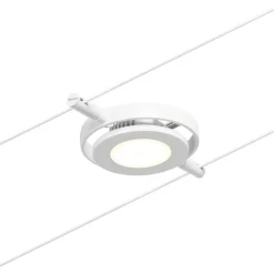 Paulmann Vaijerivalaisin CorDuo RoundMac, 200lm, 4.5W, 3000K, 12V, mattavalkoinen/kromi Discount