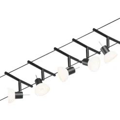 Vaijerivalaisinsetti CorDuo Sheela, GU5.3, 230/12V, mattamusta/kromi - Paulmann Discount