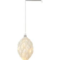 Valokoriste Pearl soikea 20 valoa roikkuva paristokäyttöinen valkoinen - Markslöjd Best