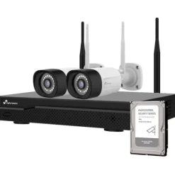 Valvontakamerapaketti Nivian Professional, 3MP, 2 kameraa, 10 kanavaa, 500GB - Celotron Clearance