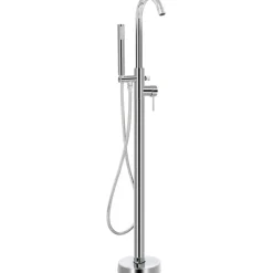 FinePRICE Vapaasti seisova kylpyammeen hana ruostumaton teräs 118,5 cm