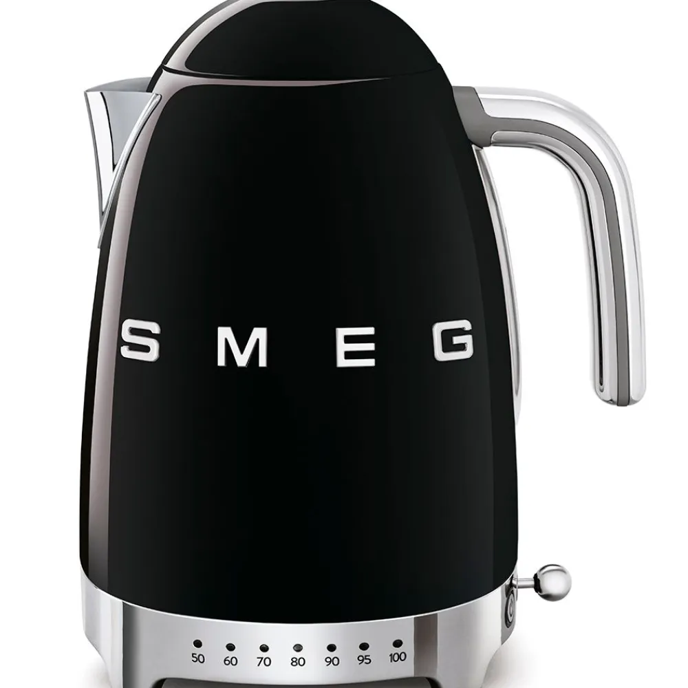 Vedenkeitin KLF04 lämpötilansäädöllä musta - Smeg Hot