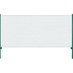 FinePRICE Verkkoaita tolpilla teräs 25x0.5m silmäkoko 25mm vihreä Discount