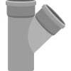 Viemärin haarayhde HT Ø75/75 mm 45° - Meltex Discount