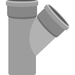 Viemärin haarayhde HT Ø75/75 mm 45° - Meltex Discount