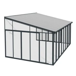Viherhuone SanRemo Veranda, 16.5m², 4x4.25ft, harmaa - Palram-Canopia Best
