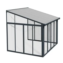 Palram-Canopia Viherhuone SanRemo Veranda, 9.2m², 3x3.05ft, harmaa Clearance