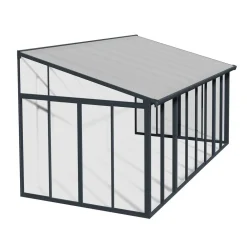 Palram-Canopia Viherhuone SanRemo Veranda, 16.3m², 3x5.46ft, harmaa Clearance