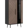 Vitriini WIT2D PINELLI PN-05, 90x140cm, musta/ruskea - Nomla New