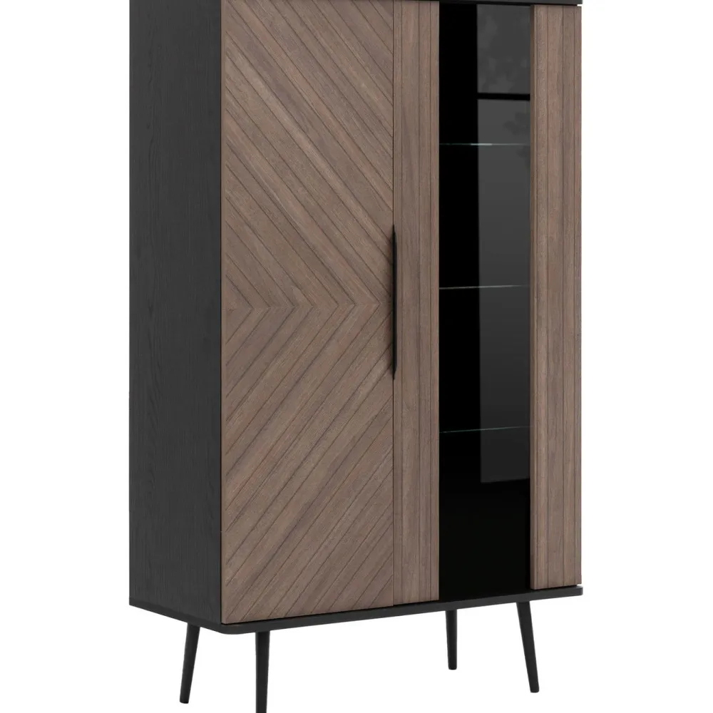 Vitriini WIT2D PINELLI PN-05, 90x140cm, musta/ruskea - Nomla New