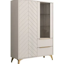Vitriinikaappi 2D2SZ XYLIX, beige - Nomla
