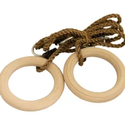 Voimistelurenkaat Active, Ø15.8cm, puiset, säädettävä köysi - Nordic Play