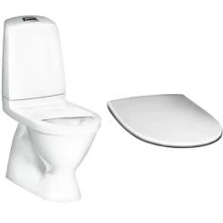 WC-istuin Nautic 1500 Hygienic Flush kaksoishuuhtelu piilo S-Lukko + istuinkansi Nautic 9M24 - Gustavsberg Outlet