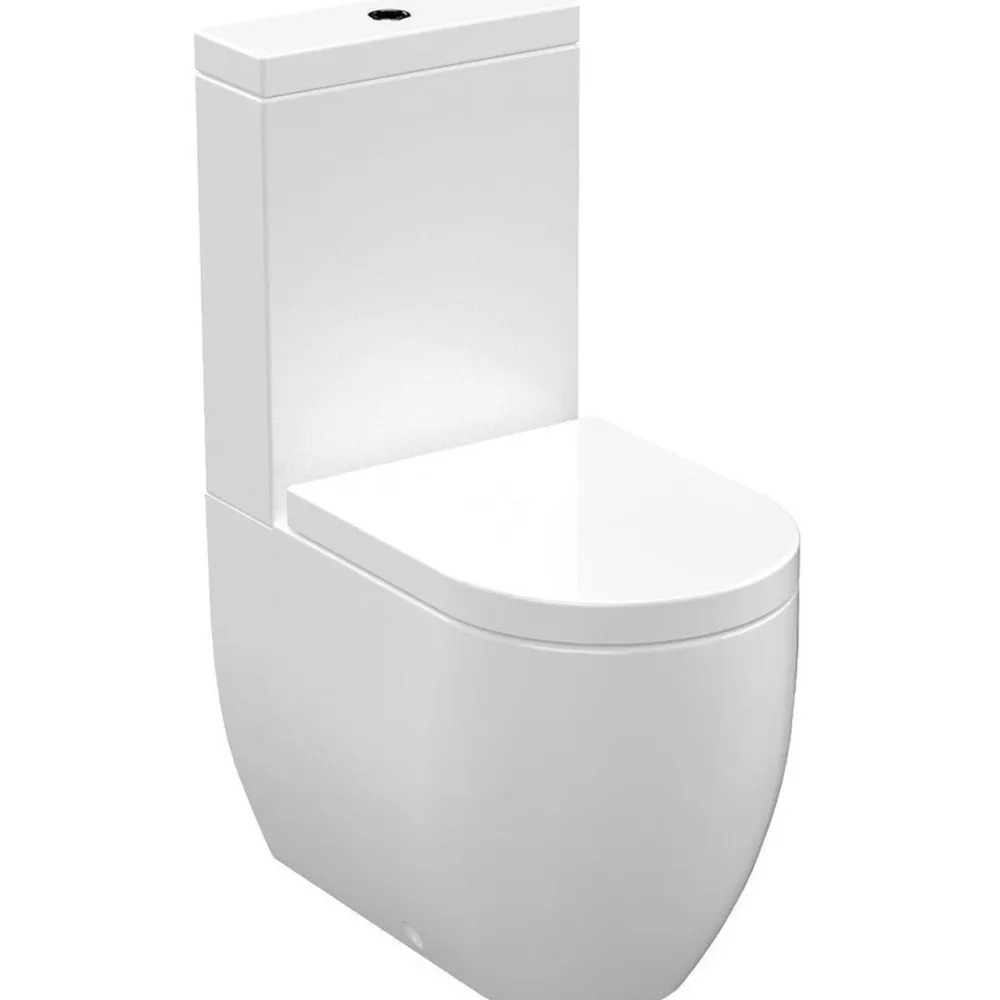 WC-istuin Flo Set 3/6l kaksoishuuhtelu S/P-lukko valkoinen - Kerasan New