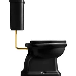 Lavabo WC-istuin Retro Low, P-lukko, kiiltävä musta, eri värejä Hot