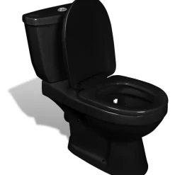 WC-istuin vesisäiliöllä musta - FinePRICE Outlet